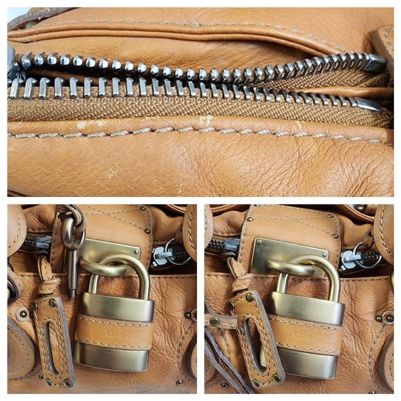 Authentic CHLOE lock and key Paddington leather shoulder bag - Picture 11 of 13